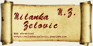 Milanka Zelović vizit kartica